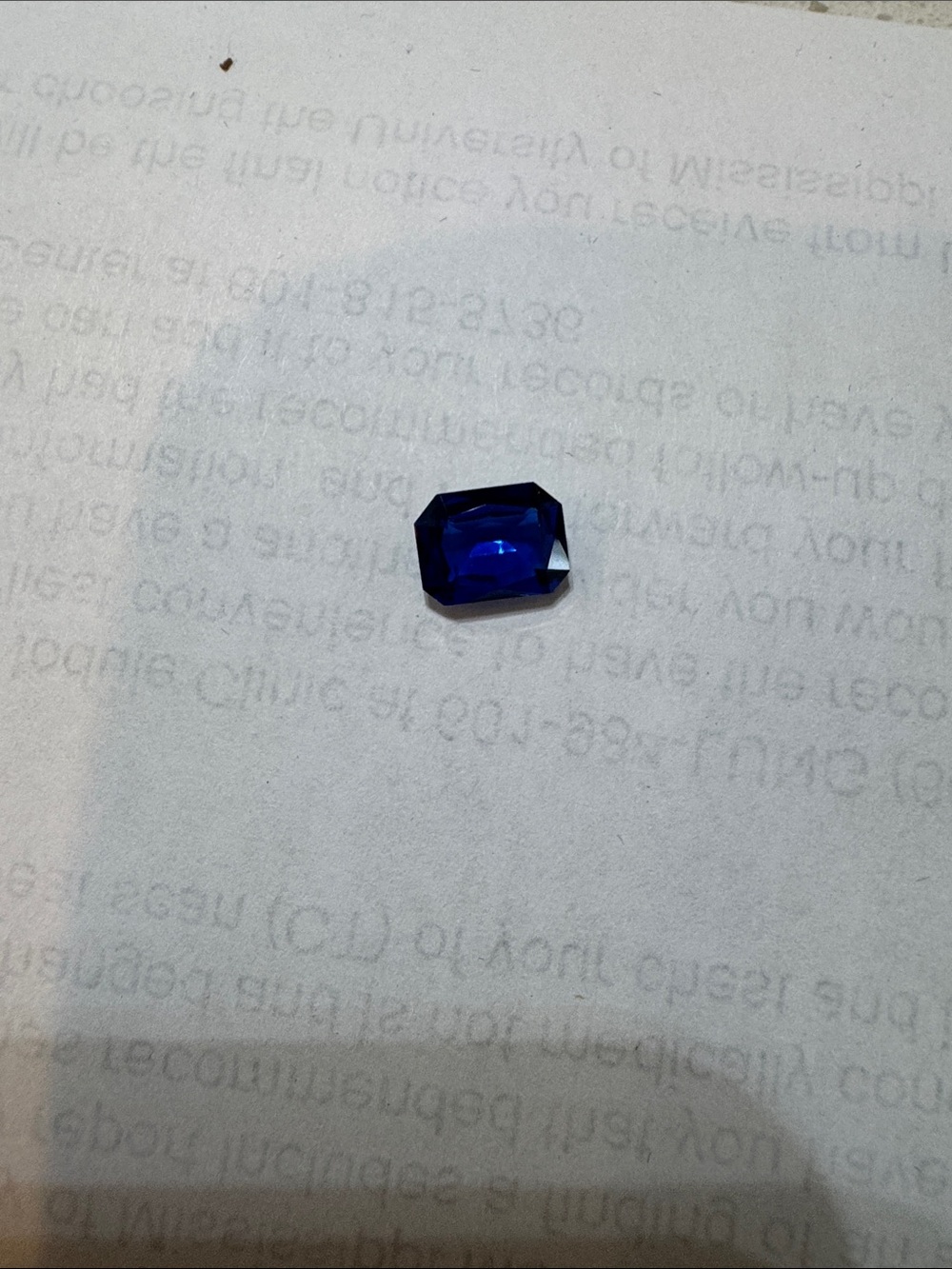 Blue Gemstone  - Deep Blue Accent